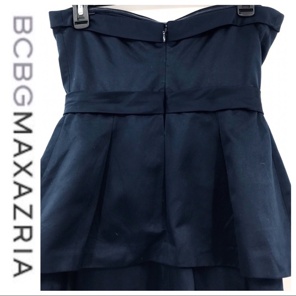 💕SALE💕BCBGMaxAzria Blue Strapless Cocktail Dress - Picture 5 of 7